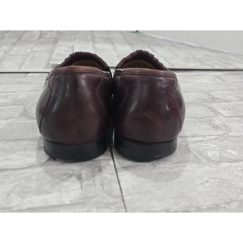 Johnston Murphy Men's Red Brown Leather Tassel Slip On Shoes Size 11 150834‎